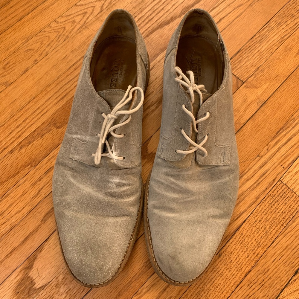 Alexander McQueen men’s Suede Oxfords shoes 42.5